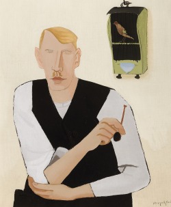 Hubert Malfait (Belgian, 1898 - 1971)The Finch Enthusiast (L'amateur