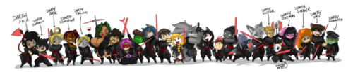 shonuff44:  Well here is the FINISHED version of Squeek’s Sith line-up (finished on time BTW). With the finished lighting effects and the guest of honor finally arriving (can you find him? ), the party can now start. I want to thank EVERYONE that sent