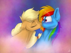 tchernobog:tabertheraver:Appledash kissies“Mwah!”<3