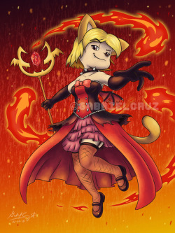 cybieandtykie: “Cybie’s Crimson Infermo“   Sidelined from