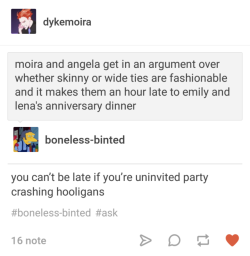 ohnoafterlaughs: And ends up wearing the skinny one because Angela