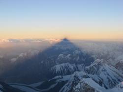 earthpicsphotography:  The Shadow of K2, projected into China