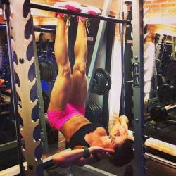 negativeass:  Damn! She is hanging by her feet no hooks. Can