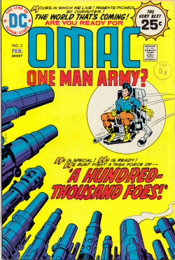 OMAC No. 3 (DC Comics, 1975). Cover art by Jack Kirby.From ebay.