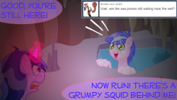 ask-seaswirl:Were the sea ponies taking shifts waiting for me