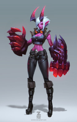 cyberclays:  Demon Vi - art for League of Legends by Paul Kwon“Concept