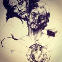 mikia-notokay: #Hannibal #Drlecter #WillGraham #Art #Draw #Heart