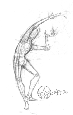 Some pose study I did today at school
