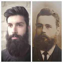 barbitium:  Beards are timeless. Me today vs my great great grandfather