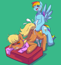 sauriansponies:  Ms Harshwhinny x Futa Rainbow Dash 