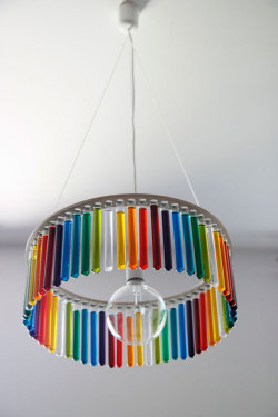 from89:  Chandelier made out of test tubes (by Pani Jurek) Found