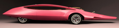 carsthatnevermadeit:  Pink Panther Limousine, 1969.Â The car was conceived by Hollywood vehicle designer Jay Ohrberg, who also created, among others, the DeLorean from Back to the Future and KITT from Knight Rider, as well as several Batmobiles. It was