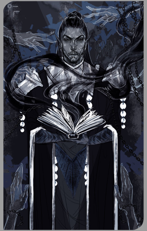 ✧ ESO tarot card commission for MaliceMorvayn’s necromancer,