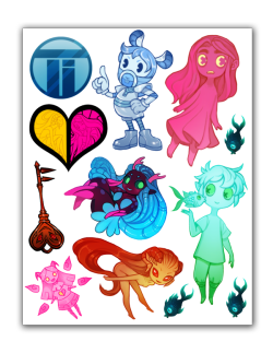 avasdemon:  Sticker designs for the sheets of stickers that now