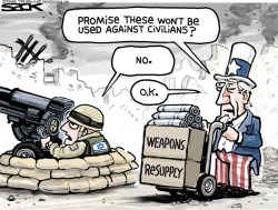 cartoonpolitics:  The US has confirmed that it is resupplying