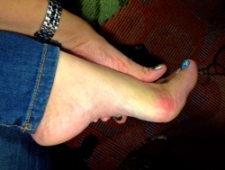 sexyitalianchick619:  My foot under my work desk. Do you want