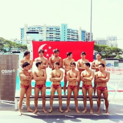 yahoosg:  Singapore’s water polo boys at their official #SEAGames