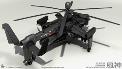 mechaddiction:  Fuujin Attack Helicopter by Ridwan Chandra #mecha