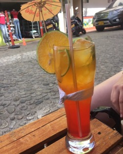 #guatape #pueblo #Colombia #cocktail #gettingtipsy #tequilasunrise