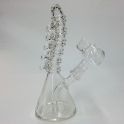 lilisglass:  Jack Steele Vertebrae Rig 14mm clear joint, 6 1/2”