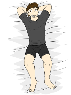 RIchard Hunter, undie bed pic.  Spent the stream sketching and