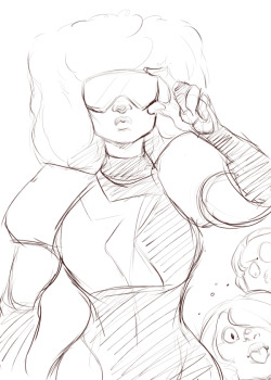 chop-stuff:  I was doodling Garnet all cool like in my style