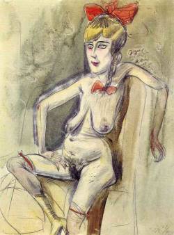 artist-dix:  Prostitute – Girl with Red Bow, Otto Dixhttps://www.wikiart.org/en/otto-dix/prostitute-girl-with-red-bow