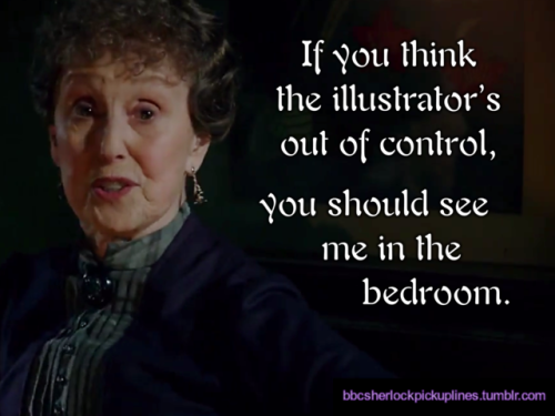 The best of Mrs. Hudson pick-up lines, based on number of notes.