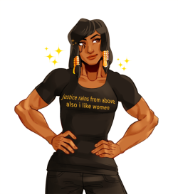 xuunies:  my friend made me that shirt so i drew Pharah wearing