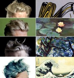 likeafieldmouse:  David Lynch’s Hair and Famous Works of Art: