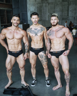 celebswhogetslepton:Arad Winwin, Stevo Trann, and William Seed