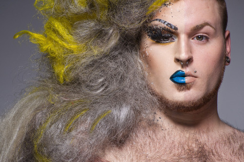 blktauna:  wagnetic:  drjules64:  http://imgur.com/a/6tJvd?gallery Drag queens in half drag.  Very cool.  Ok, but how do you get half a pair of glasses to stay on your face?!?!  the force of sheer fabuluous  Fabulous levels are reaching critical levels