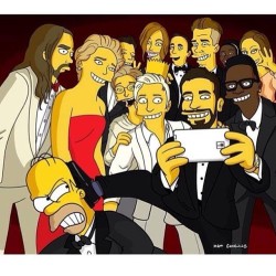 #thesimpsons #ellendegeneres #oscars #oscars2014 #oscarsselfie