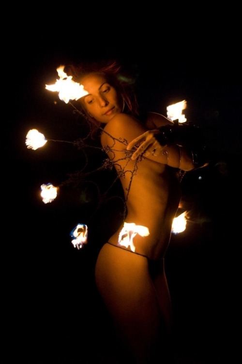 Fire dancer!