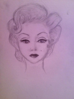 vampyier:  this was the drawing of Marilyn Monroe i did which