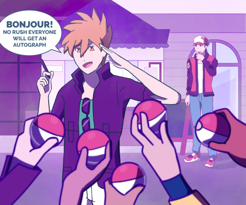 lexiesdoodles:I like to think Red and Green were in Kalos together