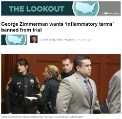 everythingrhymeswithalcohol:  quickhits:  Zimmerman seeks to