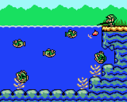 videogame-aquatic-life:  Various fish from Link’s Awakening,