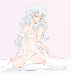 cosmic-artsu:  precious angel clear in see-through lingerie for