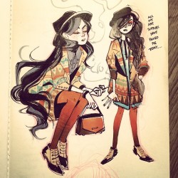 fryingtoilet:  #sketch #fashion #art #girl #traditional ALL MY