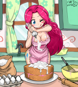 fandoms-females:  CM #5 - Baking a Lovely Sight  ( baking_pinkie_pie_by_crimsonbugeye