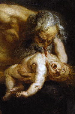 ajarms:  greuze:Peter Paul Rubens (1577-1640)Cronus devours one