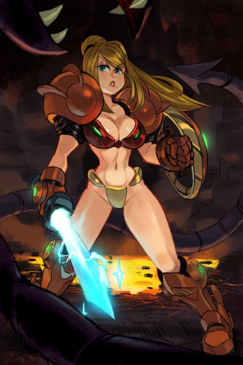 gae-bolg-alternative-dot-exe:  Samus, space dragon slayer! by o_8