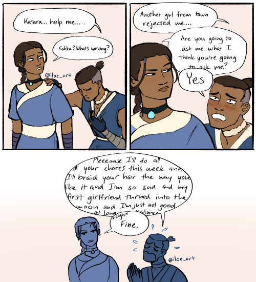 iloe:when it comes down to it katara and sokka are both ride