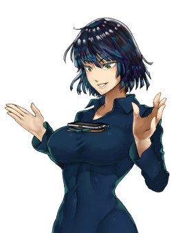 thegoldensmurf:Fubuki and Tatsumaki doing the Tawawa challenge.