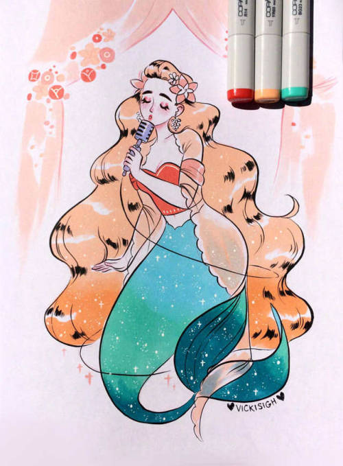 vickisigh:  Week 2 of Mermay! Trying out new themes this week…it’s very fun! :D Twitter   Store   Patreon 