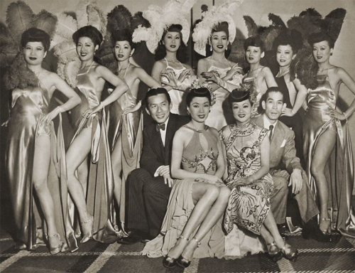 Kubla Khan performers, 1950. Owner Eddie Pond is seated at right