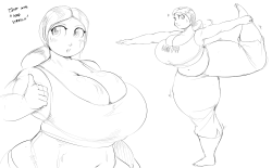 Some quick Wii (not-so-fit) Trainer warm-upsFun fact: she’s