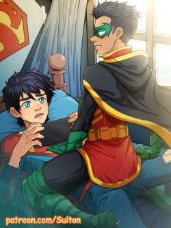 suiton00nsfwdrawings:  Super Sons - Damian X Jon #1This is a