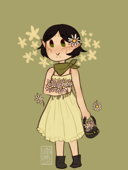 lumenizampel:  little miss daisy with some daisies for merrill